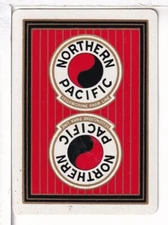 Single Railroad Playing Card "Northern Pacific", NPR 1a, Bollhagen, Stand, 1915