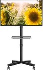 Mobile Tv Cart for 23-60 Inch Led Lcd Flat Curved Screens Tvs, Rolling Tv Stand
