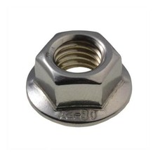 Pack Size 5 Stainless G316 Hex Flange M8 (8mm) Metric Serrated Nut