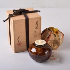 Tea Caddy Tamba Chaire Pottery Container Canister Tea Ceremony Japan U-01530