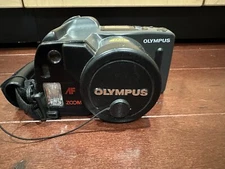 OLYMPUS INFINITY SUPERZOOM 300 35mm SLR FILM CAMERA TESTED WORKS PERFECT COND