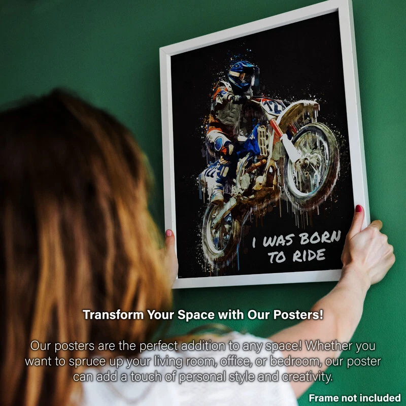 Motocross Dirt Bike Track Poster Print Wall Decor