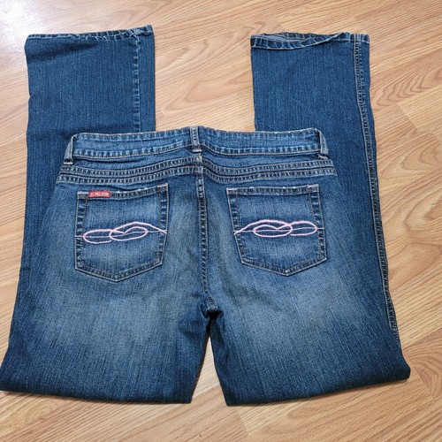 Juniors/Women's U.S.Polo Assn. Bootcut jeans Pink Embroidered Back Pockets 13/14 - Picture 4 of 14