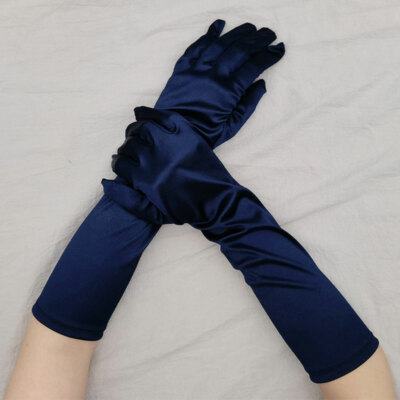 Long Gloves Wedding Bridal Silk Gloves For Evening Party Costume Banquet Mitten&