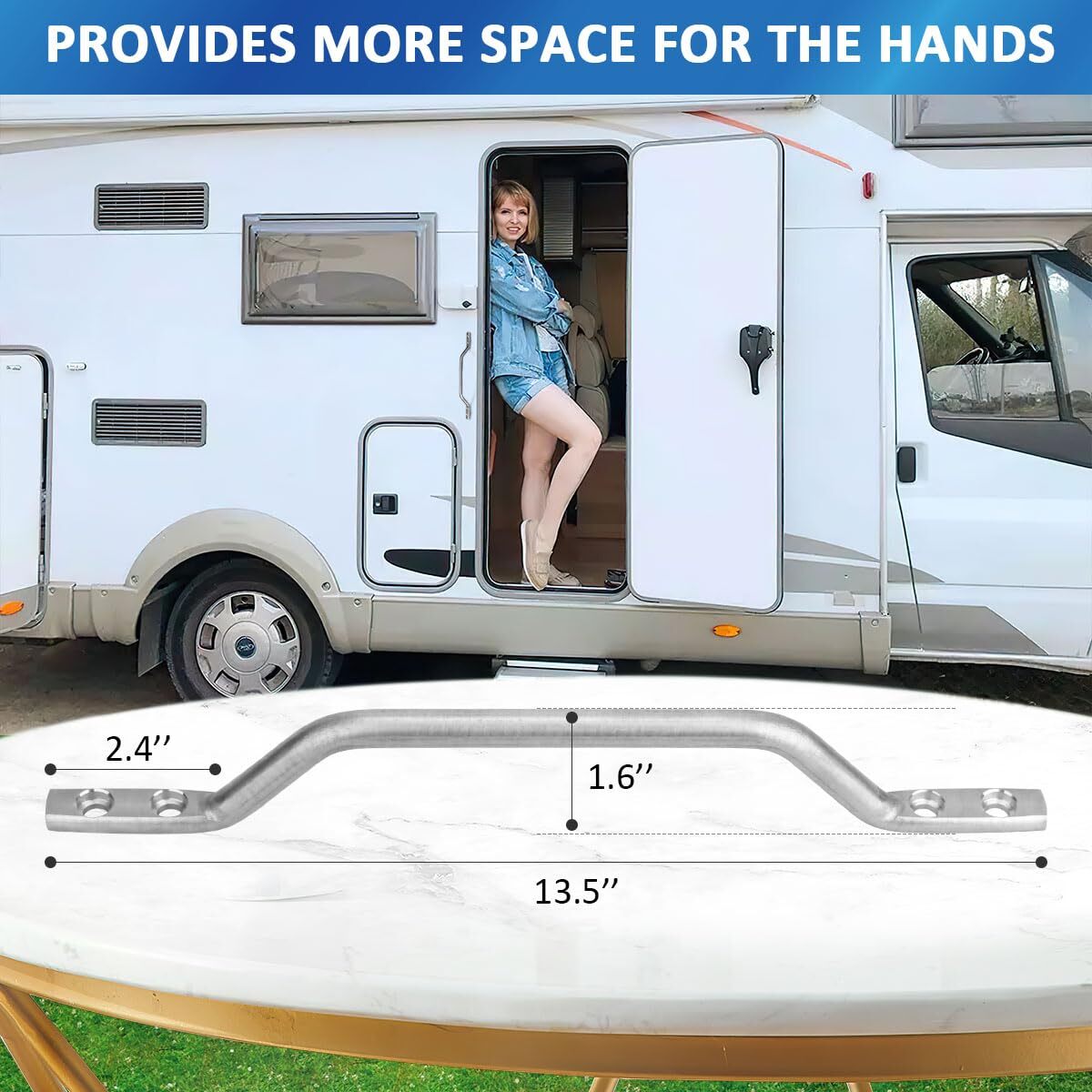 RV Door Grab Handle Camper Door Handle 2Pack Replacement Aluminum Cargo ...