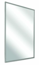 Bradley 781-018300 30" x 18" Roll-Formed Channel Frame Float Glass Wall Mirror