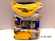 NEW Pokemon Pikachu Boys 2 piece Flannel Pajama Set Size 8 NWT