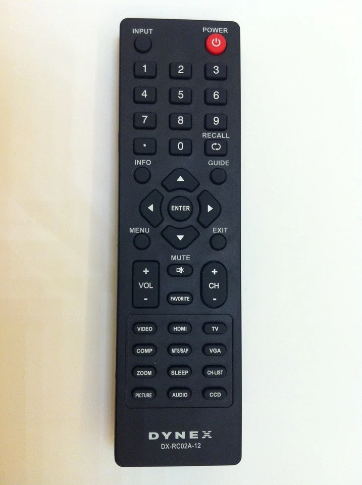 New Original DYNEX DX-RC02A-12 LCD LED TV Remote For DX-15E220A12 DX-19E220A12 - Image 3 of 3