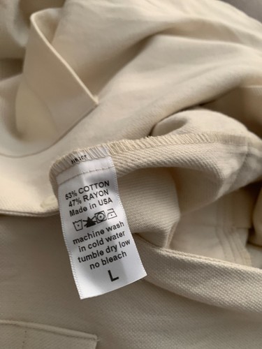 Black Crane Sack Cotton/Blend Cream Jumper Size L NWT - Picture 7 of 11