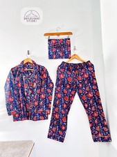 Cotton Pajamas and Shirt Indian Pj Set Women's Summer Dress Cotton Pajamas Set .