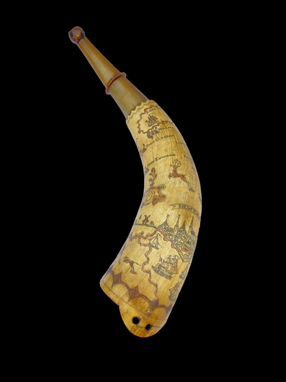 French And Indian Powder Horn eBay