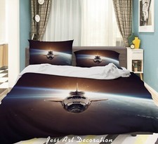 3D Space Satellite Quilt Cover Set Duvet Cover Bedding Pillowcases