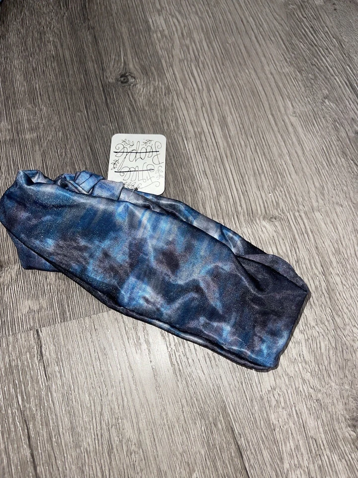 Diadema Free People Azul Tie Dye Anudada Yoga Sedosa Nueva con Etiquetas Foto 4 de 4