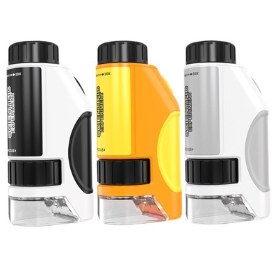 Pocket Microscope 60x To 120x Kids Beginner LED Light Source Microscope Science