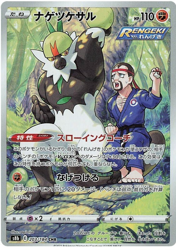 USA Seller - Pokemon Card Passimian CHR 203/184 S8B VMAX Climax Japanese HOLO
