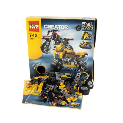 1x Lego Technic Set 4893 Revvin' Riders gelb Motorrad BA unvollständig