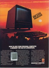 1983 Mountain Computer Memory Hard Dynamite Disk System Sunrise Ad PEC1