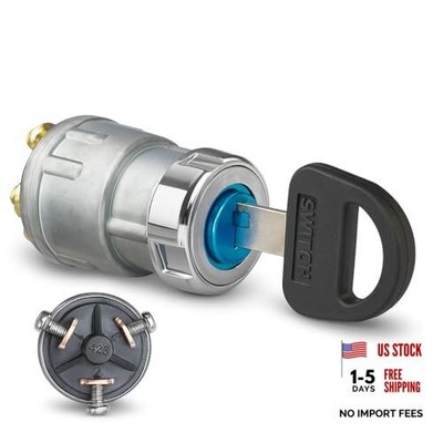  3-Wire Universal Ignition Key Switch for Cars, Buggies, Mowers and Go Karts, 