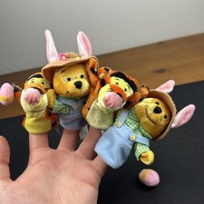 Disney Store Plush Winnie The Pooh  Friends Finger Puppets Stuffed Animals 3.5  