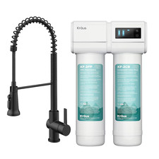 Kraus Purita Dual-stage Carbon block Under Sink Water Filtration System 6555385