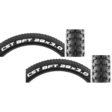 Pack of 2 CST BFT Plus Tire 29 x 3.0 Clincher Wire Steel Black Mountain Bike