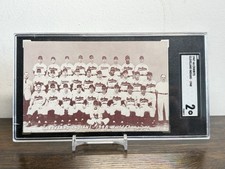 1948 Cleveland Indians 1947-66 Exhibit Card Featuring Satchel Paige Rookie SGC 2. rookie card picture