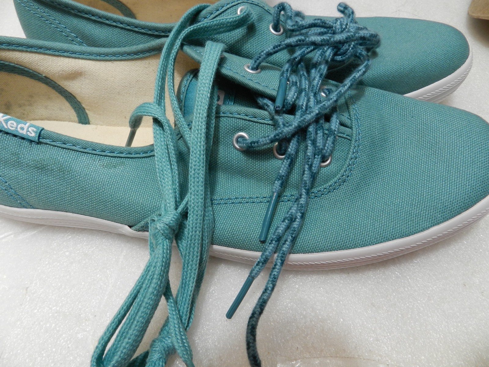 Keds Womens Canvas Teal Dream Foam Sneakers Size 8 WF63139 (H40M)