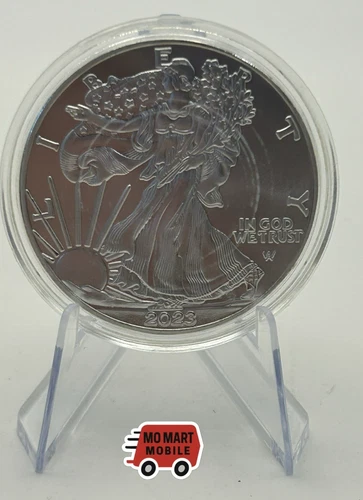 2023 American Silver Eagle 1 Troy Oz. .999 Fine One Dollar Coin In Protector