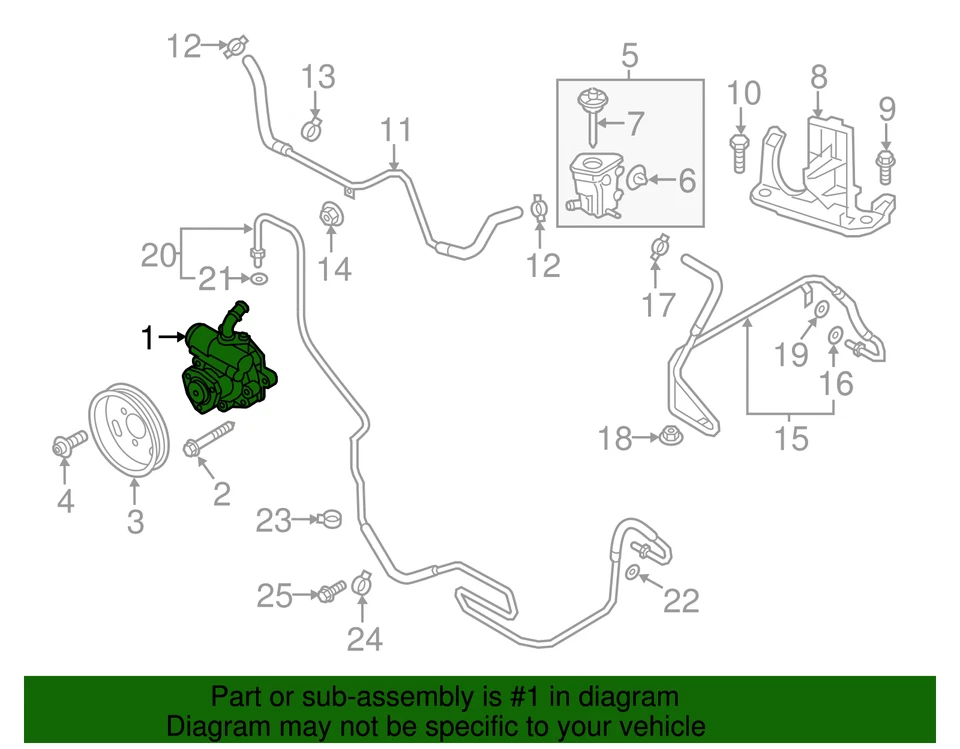 正品大众动力转向泵 5C0-422-152-J — 第 2/3 张图片