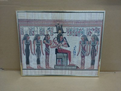 Egyptian Hieroglyphics Wall Art Print Framed 20x16 Ancient Egypt Papyrus Style D