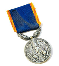 1913 Romania Balkan War Medal Oak Leaves Silvered Genuine #929B