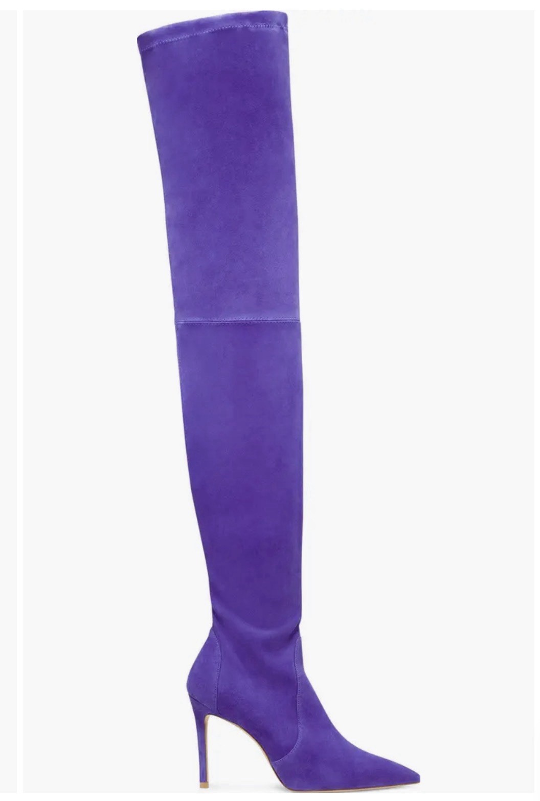 Stuart Weitzman Ultrastuart 100 Suede Stretch Boot Dusk Purple US 5 EUR 35.5 image 3