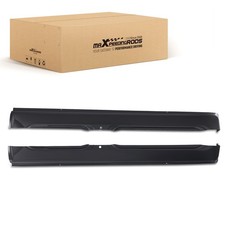 Rocker Panel For 2002-09 Dodge Ram1500 2500 3500 4dr Quad Cab Black Steel