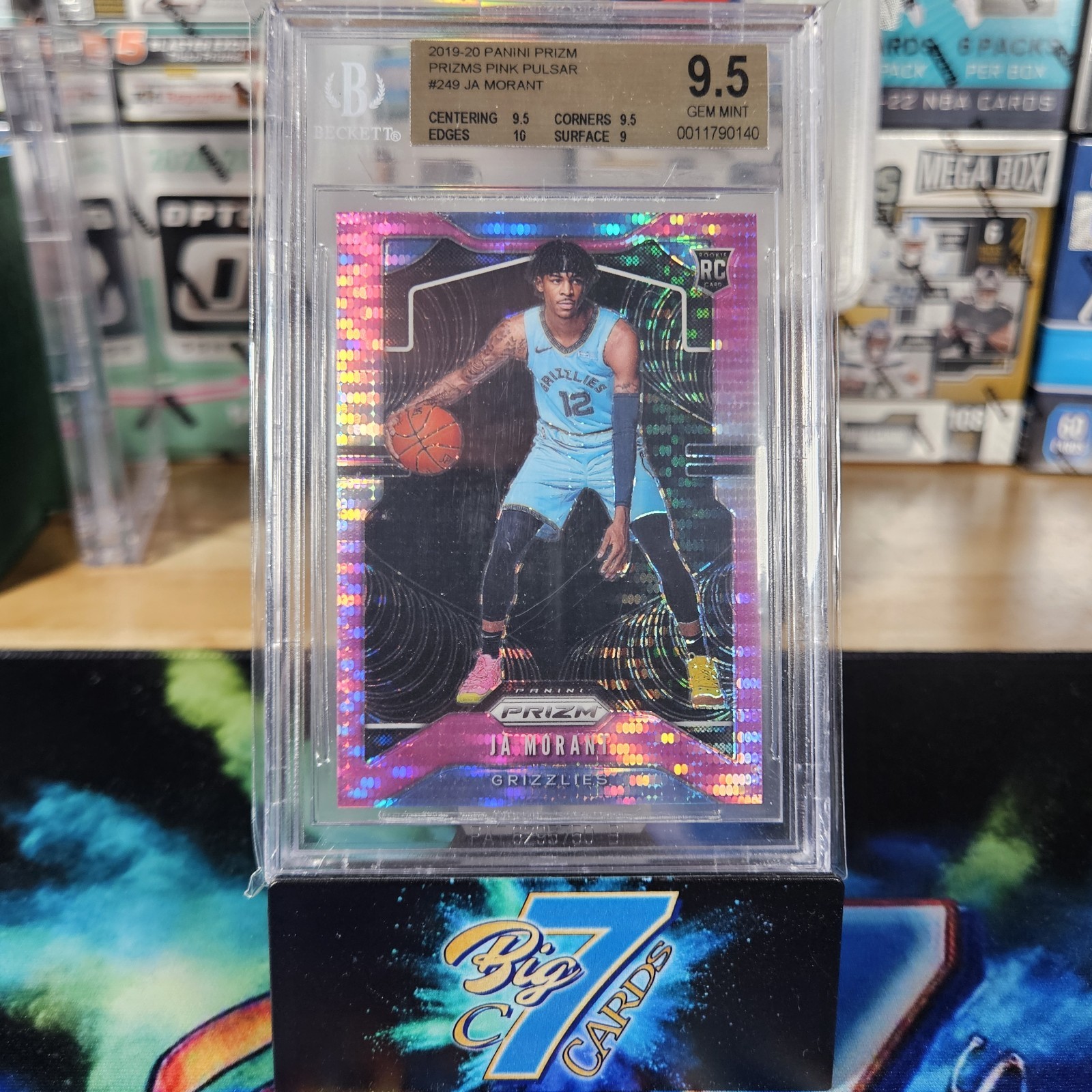 2019-20 Panini Prizm Ja Morant Pink Pulsar /42 (RC) BGS 9.5 with 10 Subgrade