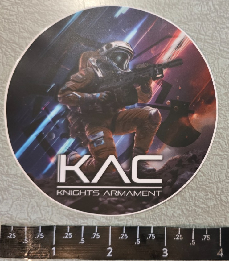 Knights Armament Spaceman Rifle AR-15 Shooting Vinyl Decal Sticker Shot Show