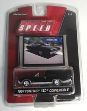 Greenlight Speed American Muscle Car 1967 Pontiac GTO Convertible All Black