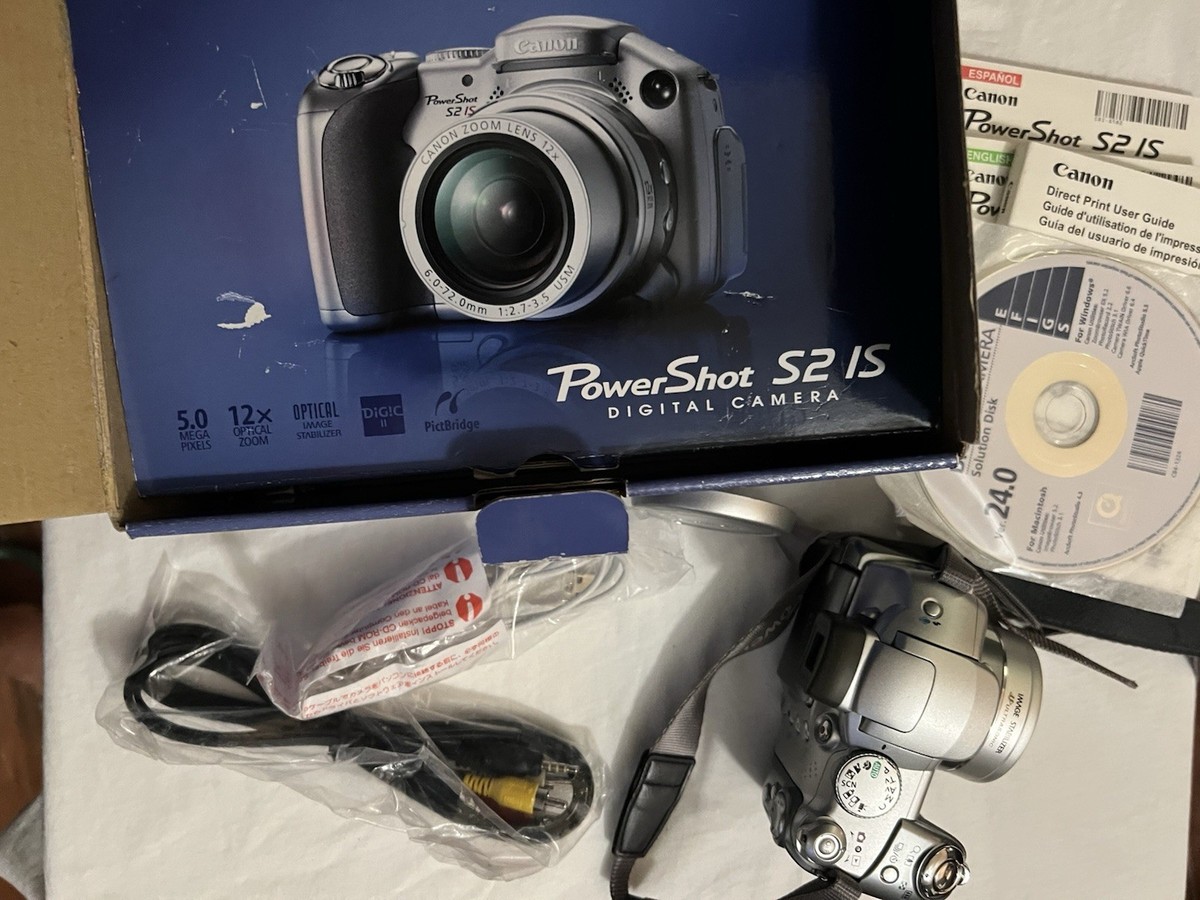 Canon PowerShot S2 IS 5.0MP Digital Camera - Silver for sale