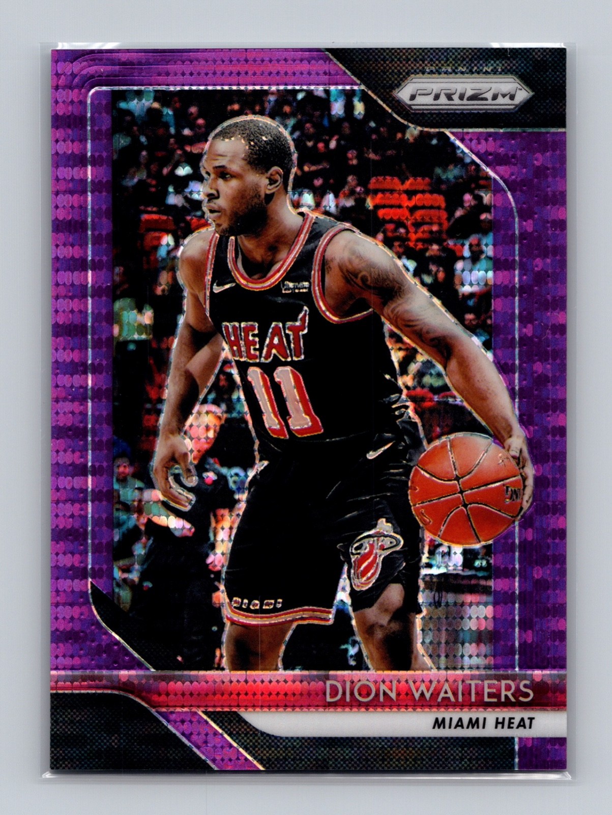 2018-19 Panini Prizm - [Base] - Purple Pulsar Prizm #166 - Dion Waiters /35 Heat