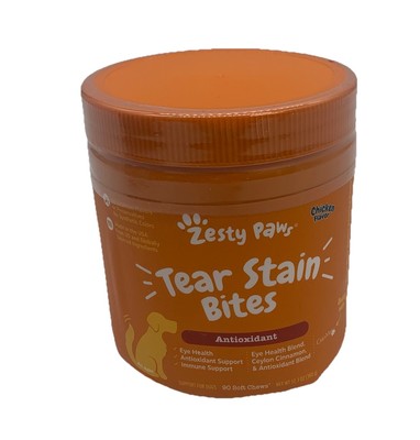 Zesty Paws Tear Stain Support Soft Chews for Dogs - Eye Moisture 90 Count NEW