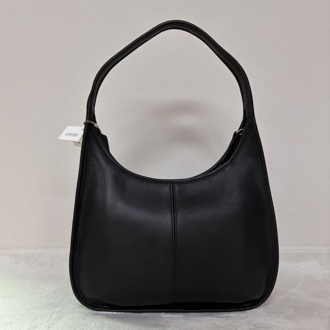Old Coach Ergo One Shoulder Bag Black 9033 Leather Vintage F