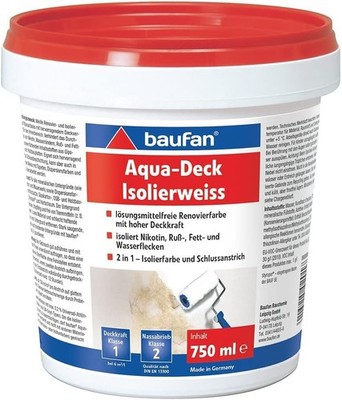 Baufan Renovierfarbe Aqua-Deck weiß 750 ml | lösungsmittelfrei | hohe Deckkraft 