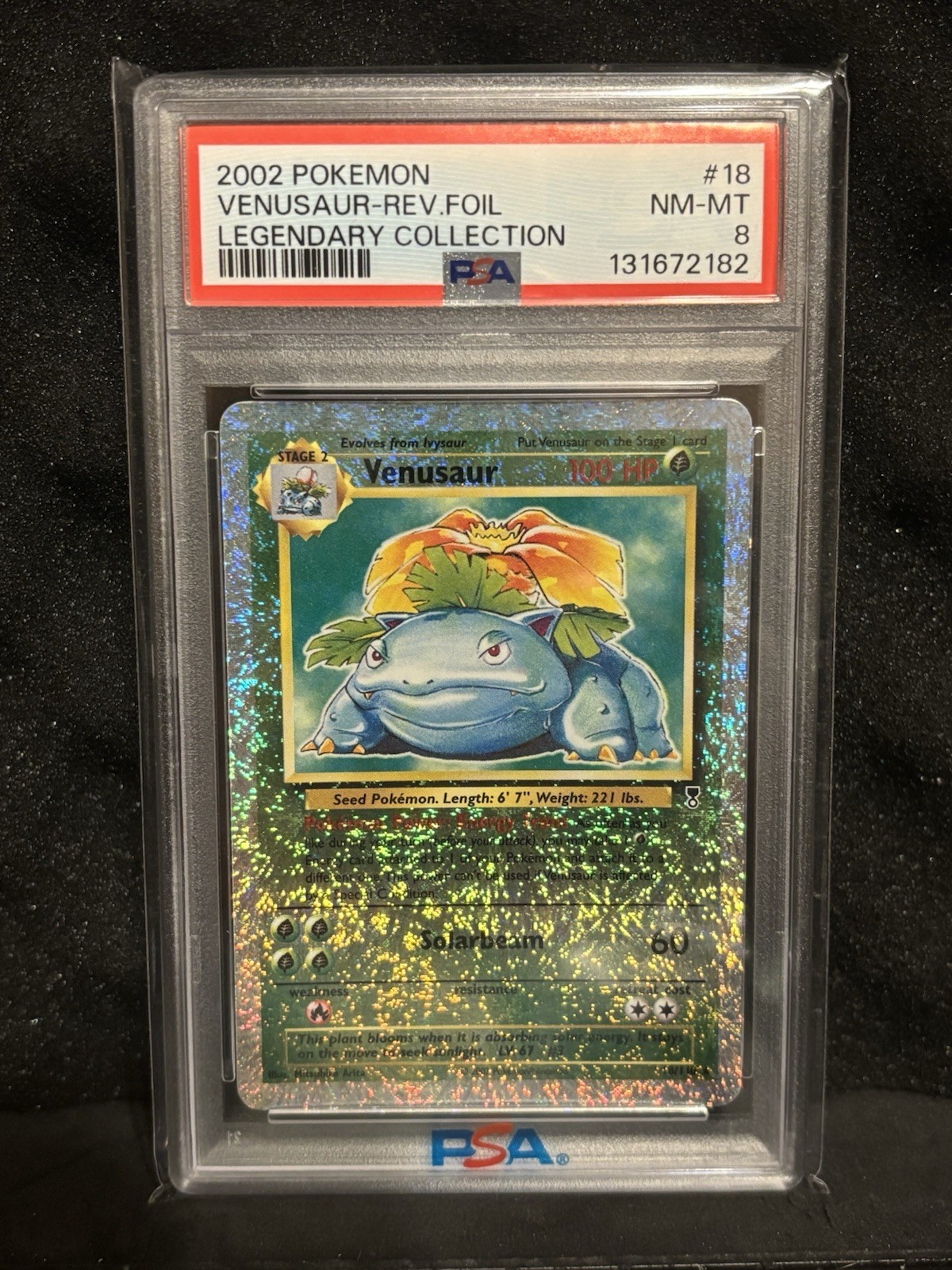Pokemon Legendary Collection #18 VENUSAUR REVERSE FOIL PSA 8 NM/Mint