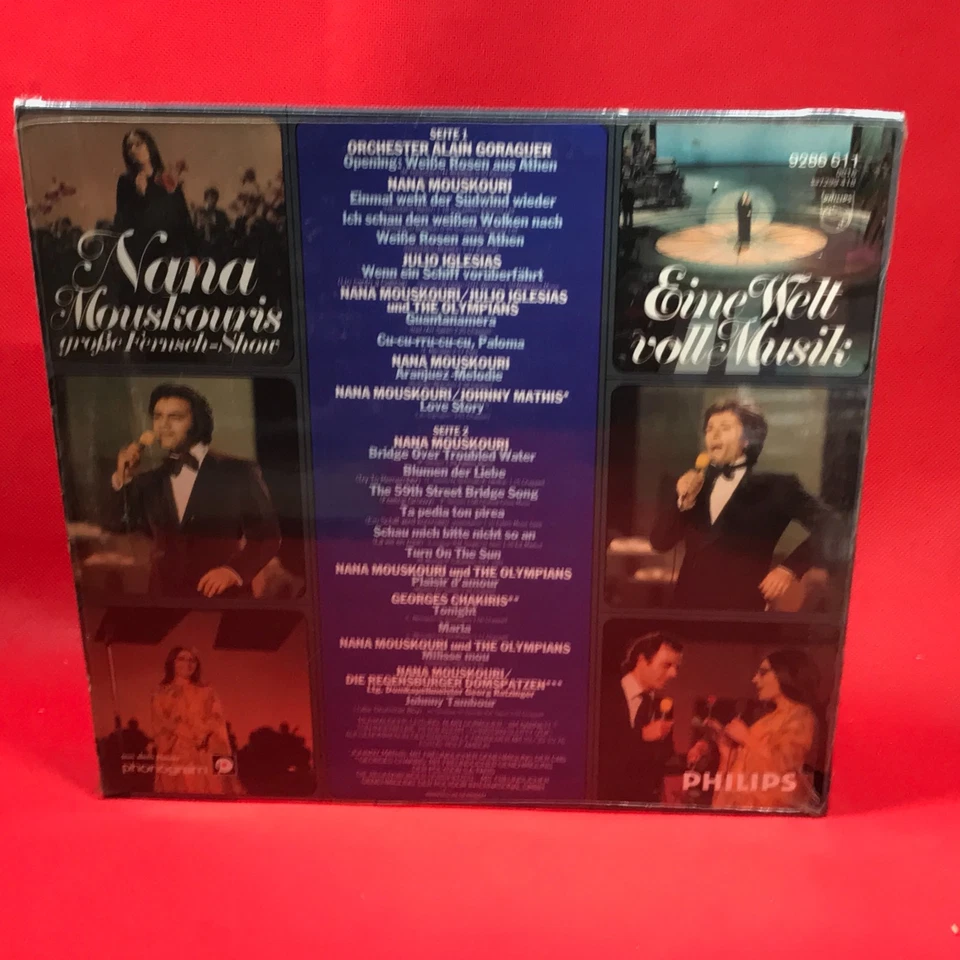 NANA MOUSKOURI  Eine Welt Voll Musik 1976 vinyl LP Julio Iglesias Johnny Mathis - Image 2 of 4