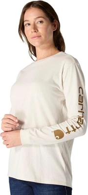 Women's Pull On Shirt Long Sleeve Loose Fit Heavyweight Long-sleeve Logo Sleeve - Image 1 of 4