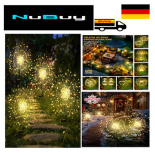 Solarleuchten 4 Stück 120 LED Pusteblume Wetterfest Balkon