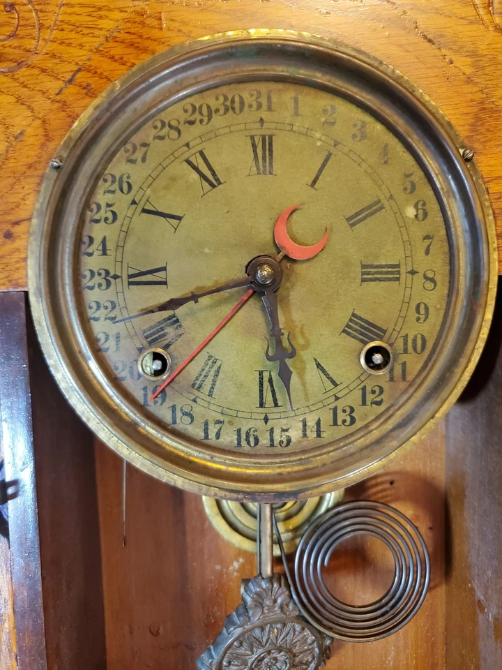 Antiguo RELOJ CALENDARIO E. INGRAM CO. Bristol 31 días gran cara, funciona muy bien Foto 4 de 4