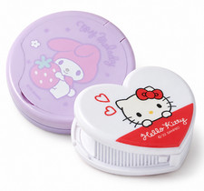 2 x Juego de cepillos de cabello Hello Kitty My Melody bolsa de cosméticos espejo compacto fresa