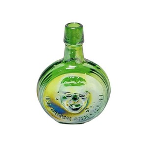 Wheaton Glass Theodore Roosevelt Commemorative Decanter Bottle Iridescent 3"