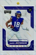 Justin Jefferson ROOKIE CLEAR ACETATE CARD PANINI MINNESOTA VIKINGS MINT. rookie card picture