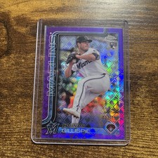 2025 Topps Chrome LogoFractor Connor Gillispie Purple /250 #26 RC Marlins